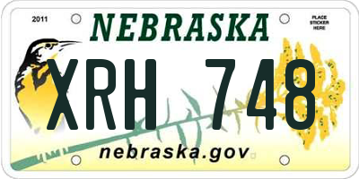 NE license plate XRH748