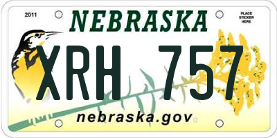 NE license plate XRH757