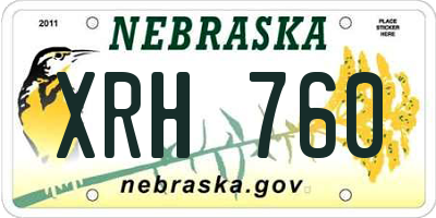 NE license plate XRH760