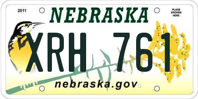NE license plate XRH761