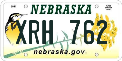 NE license plate XRH762