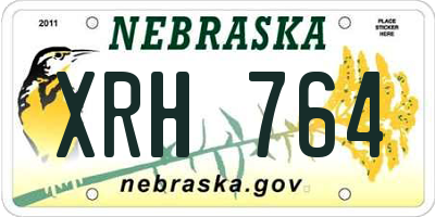 NE license plate XRH764