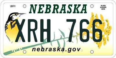 NE license plate XRH766