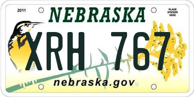 NE license plate XRH767