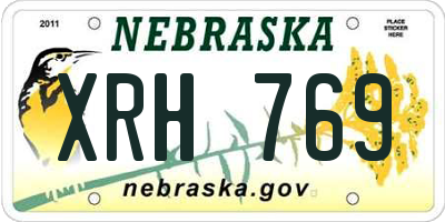 NE license plate XRH769