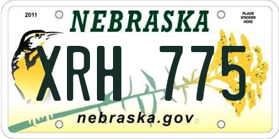 NE license plate XRH775