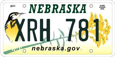 NE license plate XRH781