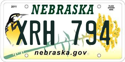 NE license plate XRH794