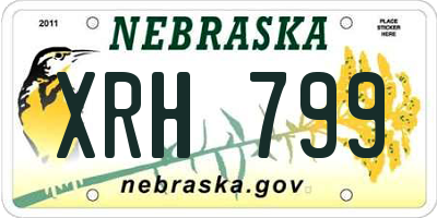 NE license plate XRH799