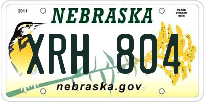 NE license plate XRH804