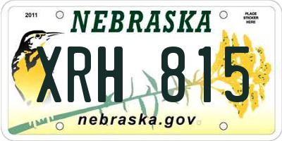 NE license plate XRH815