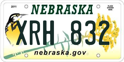 NE license plate XRH832
