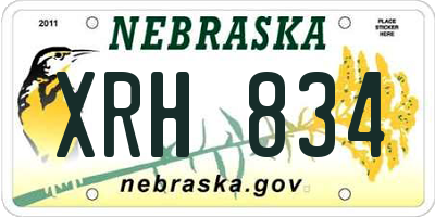 NE license plate XRH834