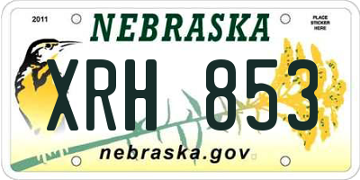 NE license plate XRH853