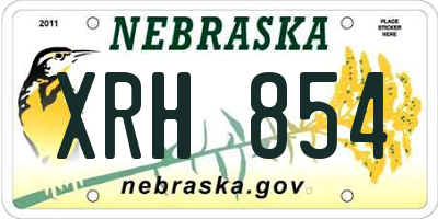 NE license plate XRH854