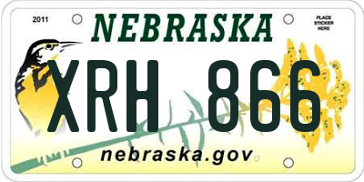 NE license plate XRH866