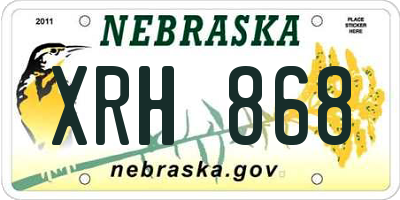 NE license plate XRH868