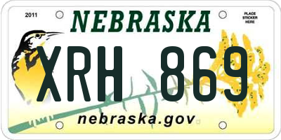 NE license plate XRH869
