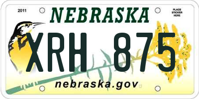 NE license plate XRH875