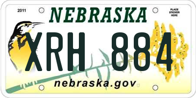 NE license plate XRH884