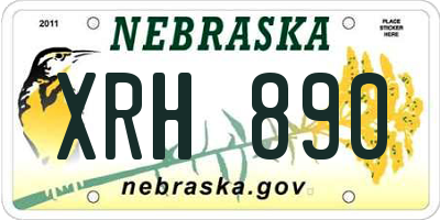 NE license plate XRH890