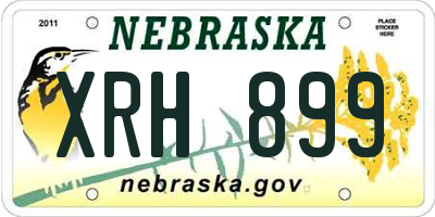 NE license plate XRH899