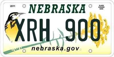 NE license plate XRH900