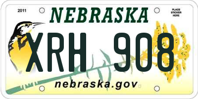 NE license plate XRH908