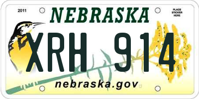 NE license plate XRH914