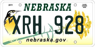 NE license plate XRH928
