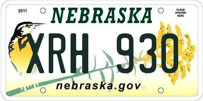 NE license plate XRH930