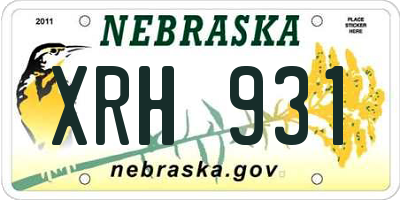 NE license plate XRH931