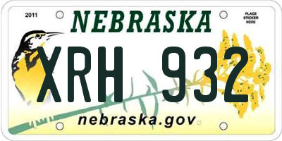 NE license plate XRH932