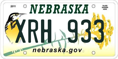 NE license plate XRH933