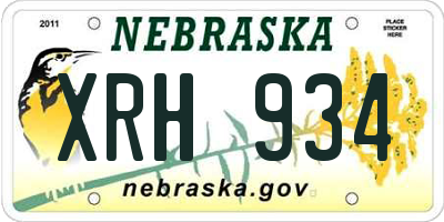 NE license plate XRH934