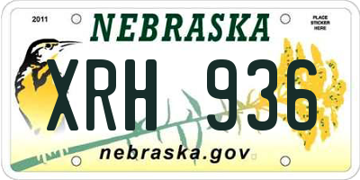 NE license plate XRH936