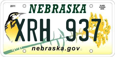 NE license plate XRH937