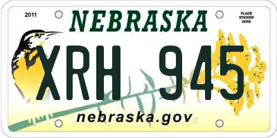 NE license plate XRH945