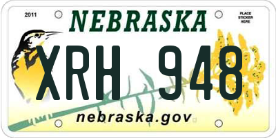 NE license plate XRH948