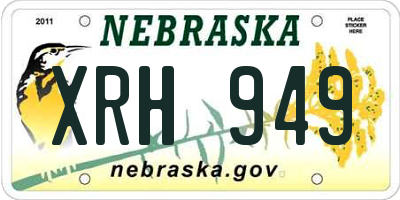 NE license plate XRH949