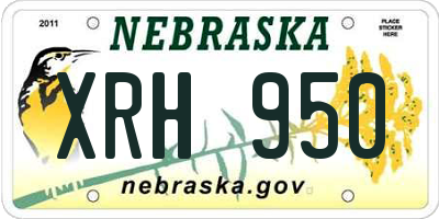 NE license plate XRH950