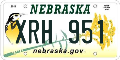 NE license plate XRH951