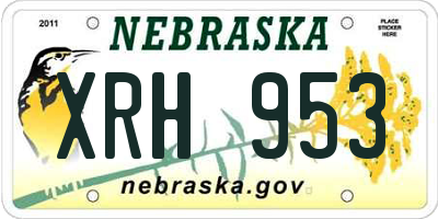 NE license plate XRH953