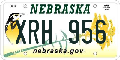 NE license plate XRH956