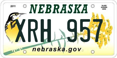 NE license plate XRH957
