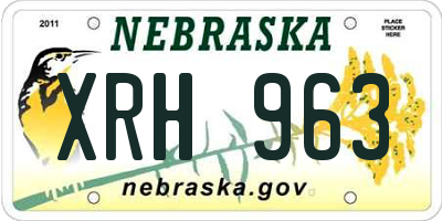 NE license plate XRH963