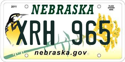 NE license plate XRH965