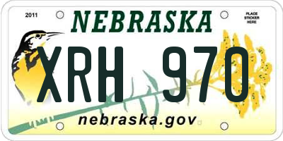 NE license plate XRH970