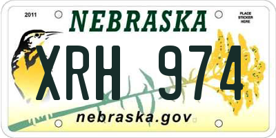 NE license plate XRH974