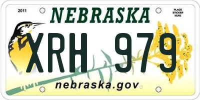 NE license plate XRH979